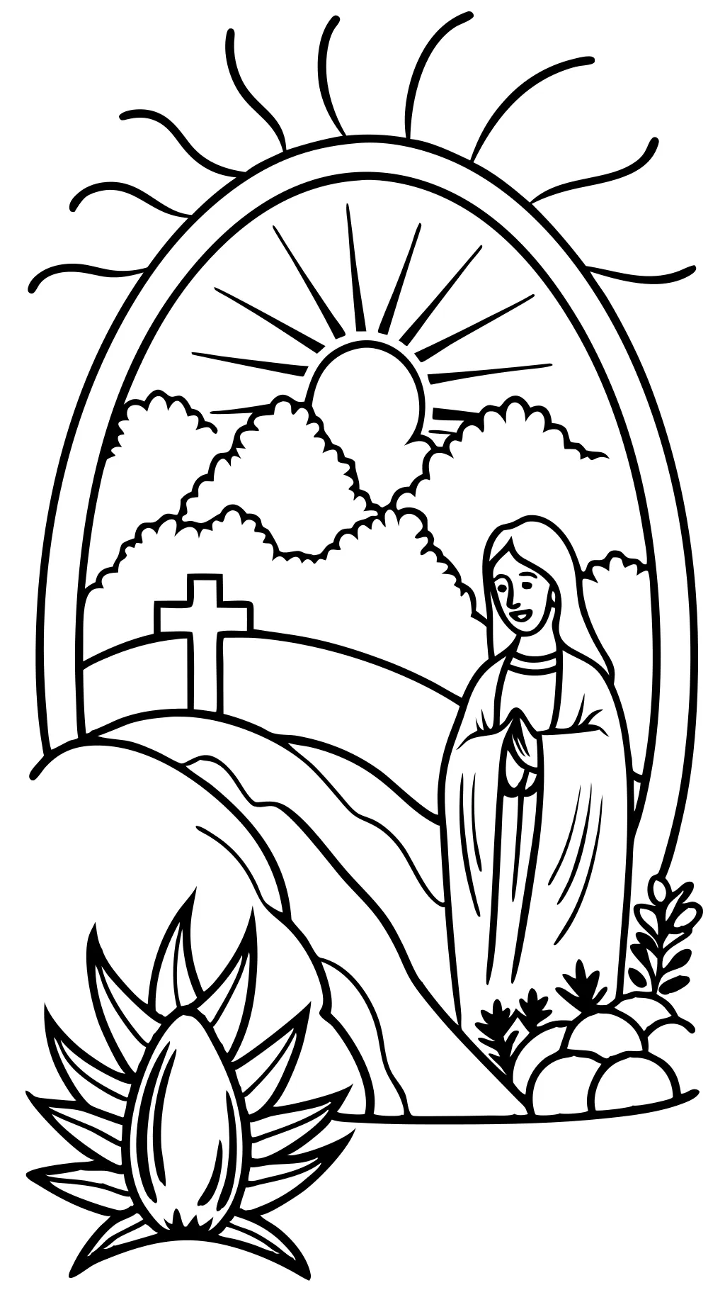 jesus resurrection coloring page